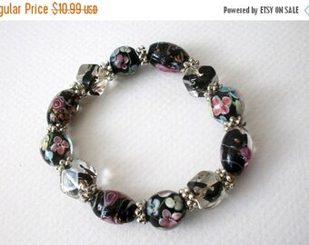 ON SALE Vintage Venetian Glass Hand Made Bracelet 72617
