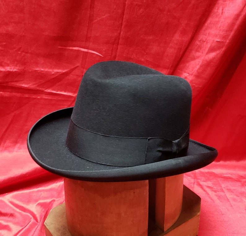 Vintage men's Borsalino Homberg Hat Rome Carlo Etsy