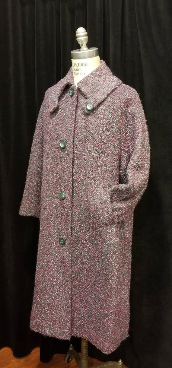 Vintage Women's Colorful ~ Wool ~ Overcoat ~ La D… - image 1