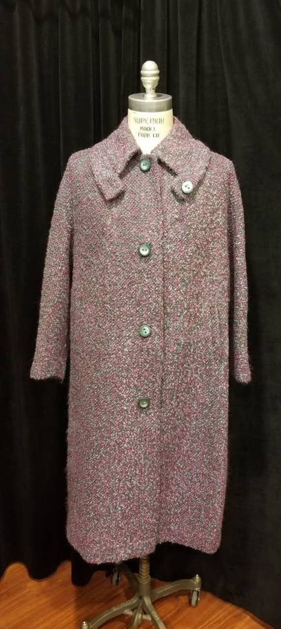 Vintage Women's Colorful ~ Wool ~ Overcoat ~ La D… - image 5