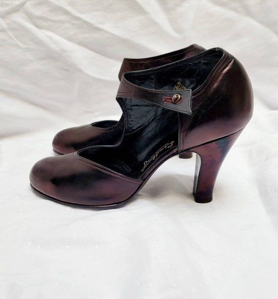 Vintage Women's Shoes ~ Iridescent Purple to Blac… - image 3