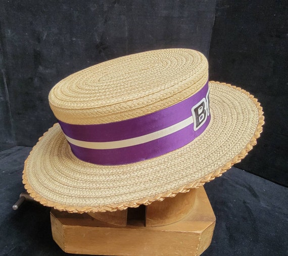 Vintage ~ Men's ~ Wide Brimmed ~ Straw Boater ~ B… - image 10