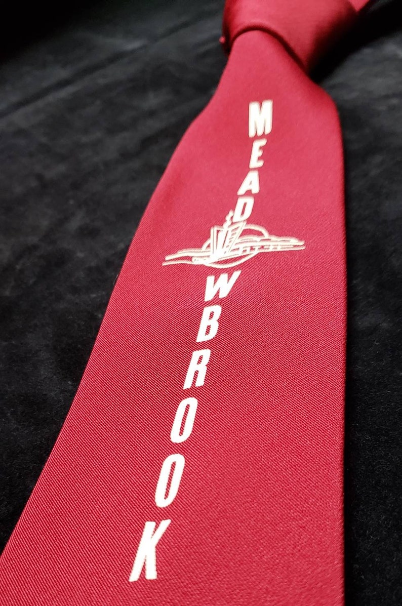 Car Dealership ~ 1950/'s ~ Wide ~ Advertising ~ Tie ~ Meadowbrook ~ Red and White ~ Shopping Center ~ Drive In Restaurant ~ Wow!