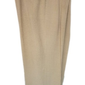 Vintage ~ Men's ~ Palm Beach ~  Pleats ~ Zipper Fly ~ Biege/Natural/Light Tan Trousers ~ Self Belt L@@k !!!