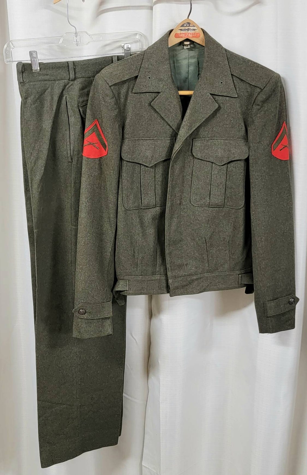 Vintage ~ USMC ~ Ike ~ NCO ~ Jacket ~ With ~ Matching