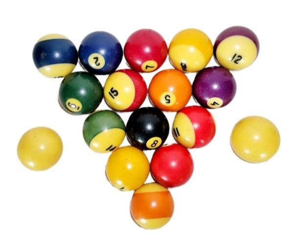 Vintage Bakelite Billiard Pool Set 17 Balls Great Etsy