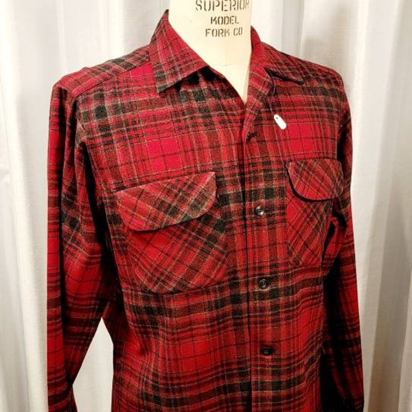 Vintage ~ Mens ~ Pendleton Shirt #8 ~ Incredible ~ Colors ~ 100% Wool ~ Made in USA