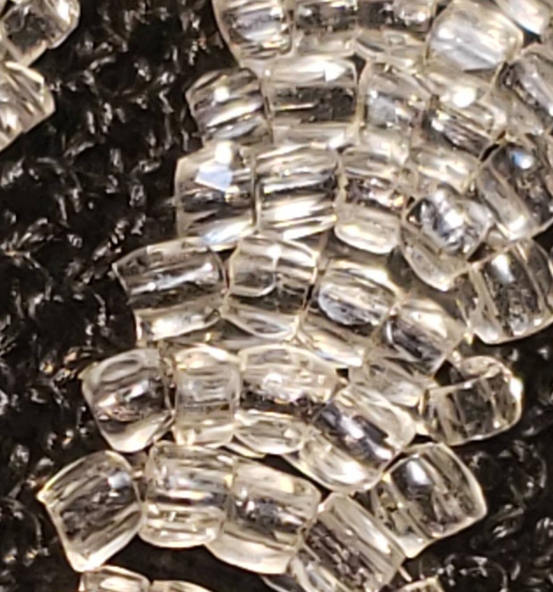 Vintage ~ Beautiful ~ Glass Beaded ~ Handbag ~ Purse ~ 1920/'s ~ Black ~ Silver ~ Handmade ~ Flapper ~ Gatsby ~ L@@k!!!