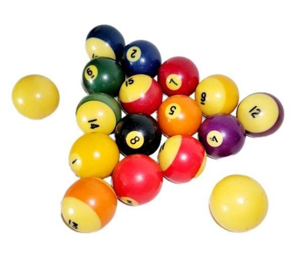 Vintage Bakelite Billiard Pool Set 17 Balls Great Etsy