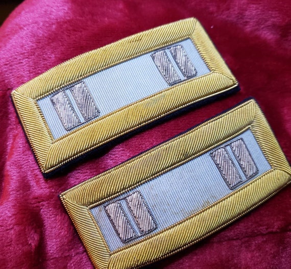WW2 Army Dress Blues Vintage Bullion Captain Shoulder Boards L@@k!!! - Etsy