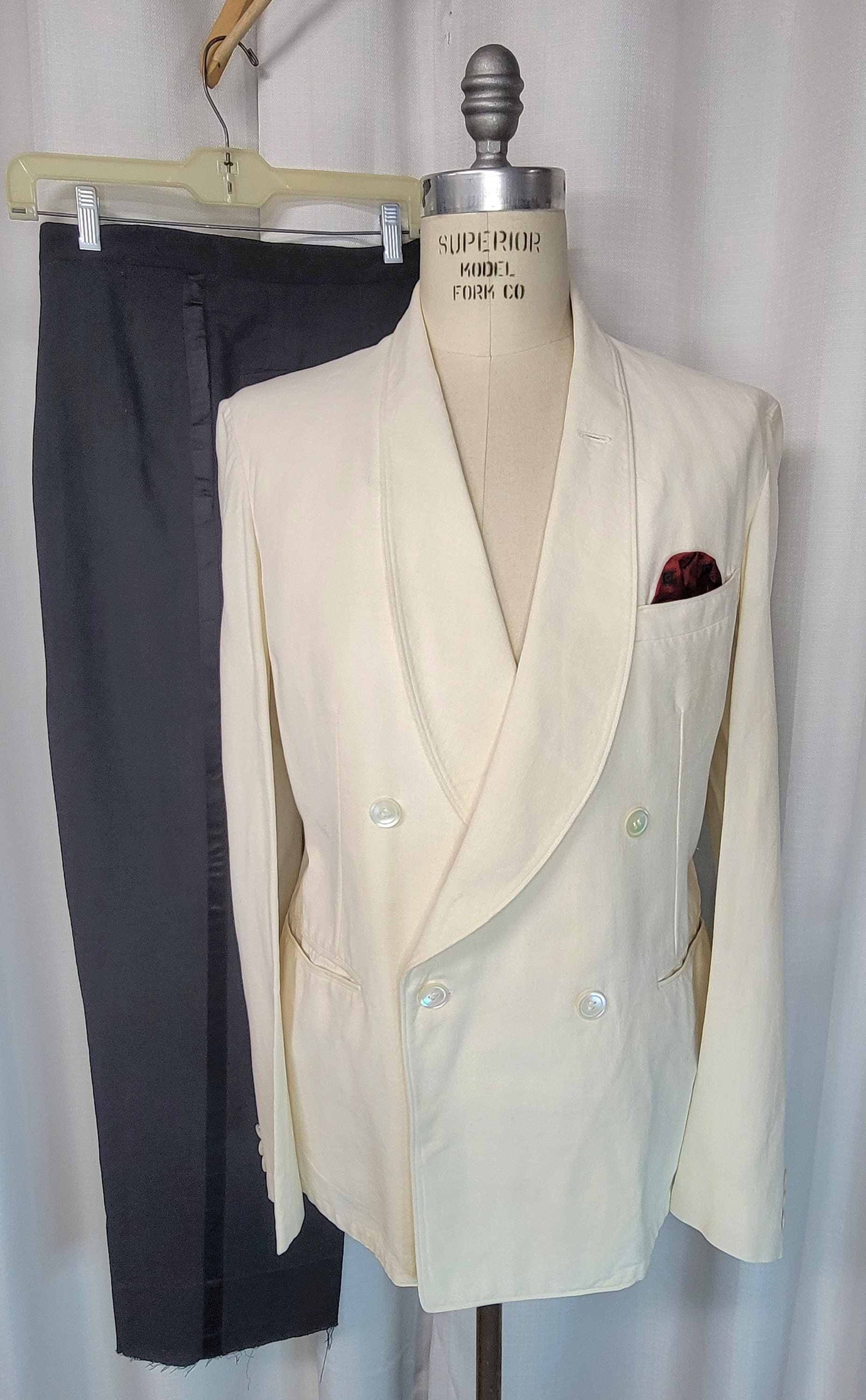Vintage ~ Mens ~ Palm Beach Cloth ~ Double Breasted ~ Dinner