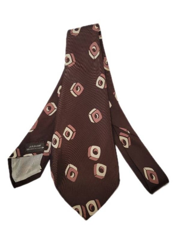 Vintage ~ Mens ~ Necktie ~ 1940s ~ Art ~ Deco ~ D… - image 1