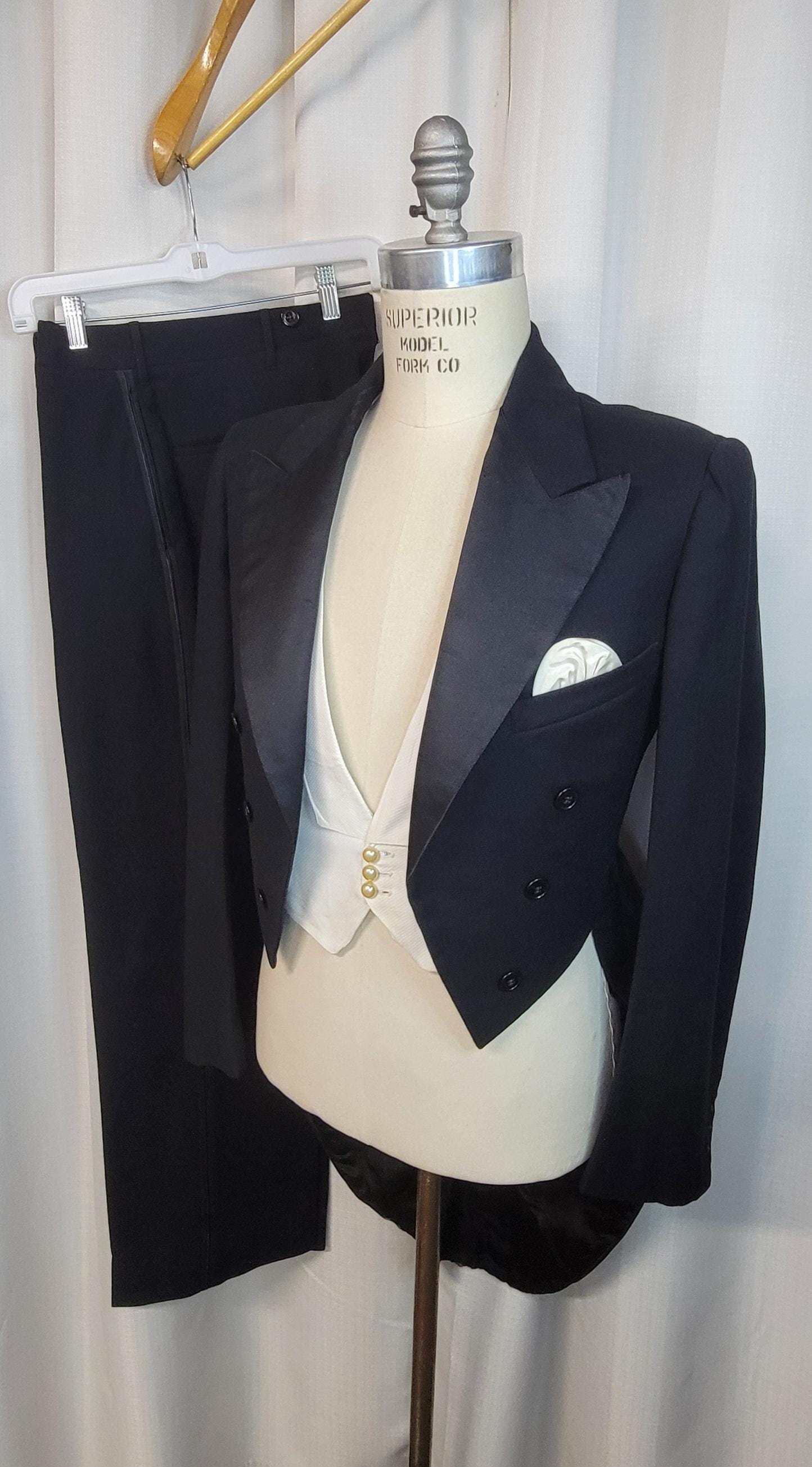 Vintage Mens Tuxedo Vest - Etsy Vintage Mens Tuxedo Vest - Etsy