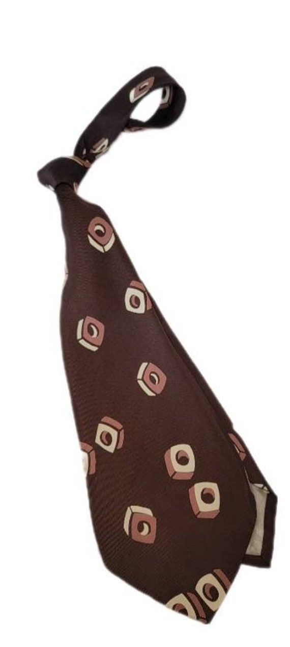 Vintage ~ Mens ~ Necktie ~ 1940s ~ Art ~ Deco ~ D… - image 5