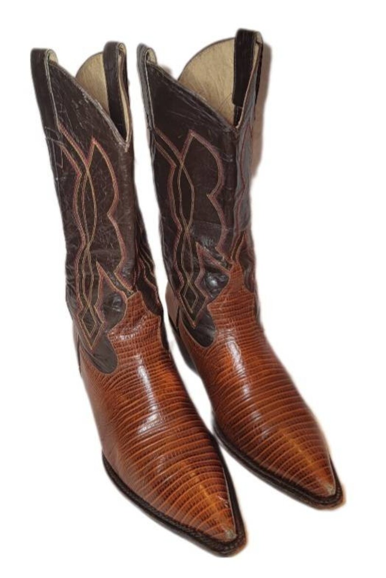 Classic Two-Tone Western Cowboy Boots