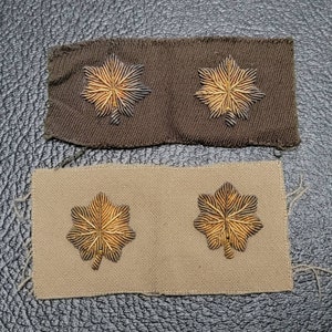 WW2 Bullion 2 sets Officers Major Insignia on Olive Drab and Khaki L@@k!!!