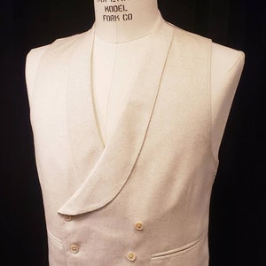 Vintage Mens ~ Bespoke ~ Richard ~  Macintosh ~ Hollywood ~ Double Breasted Vest ~ Waistcoat ~ Custom Made ~ Rare Find!