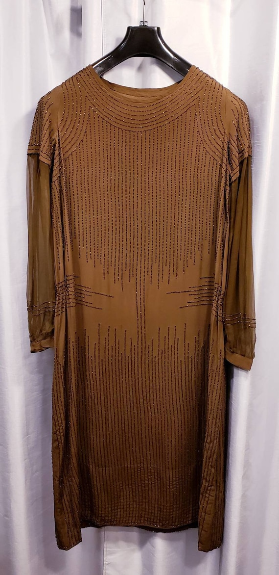 Incredible ~ Day or Evening ~ Brown ~ Beaded ~ Sil