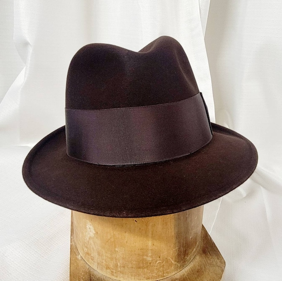 Vintage ~ Men's ~ Dobbs ~ Brown ~ Fedora ~ Rat ~ … - image 8