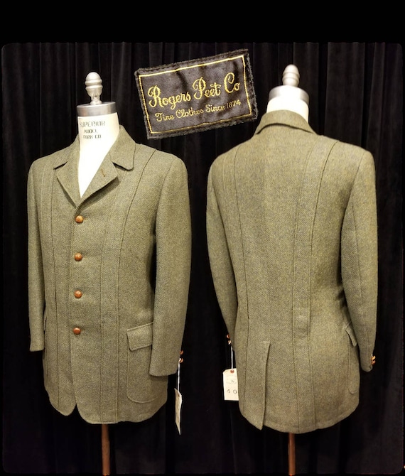 Mens ~ Vintage ~ Norfolk ~ Sport Coat ~ Green ~ P… - image 2