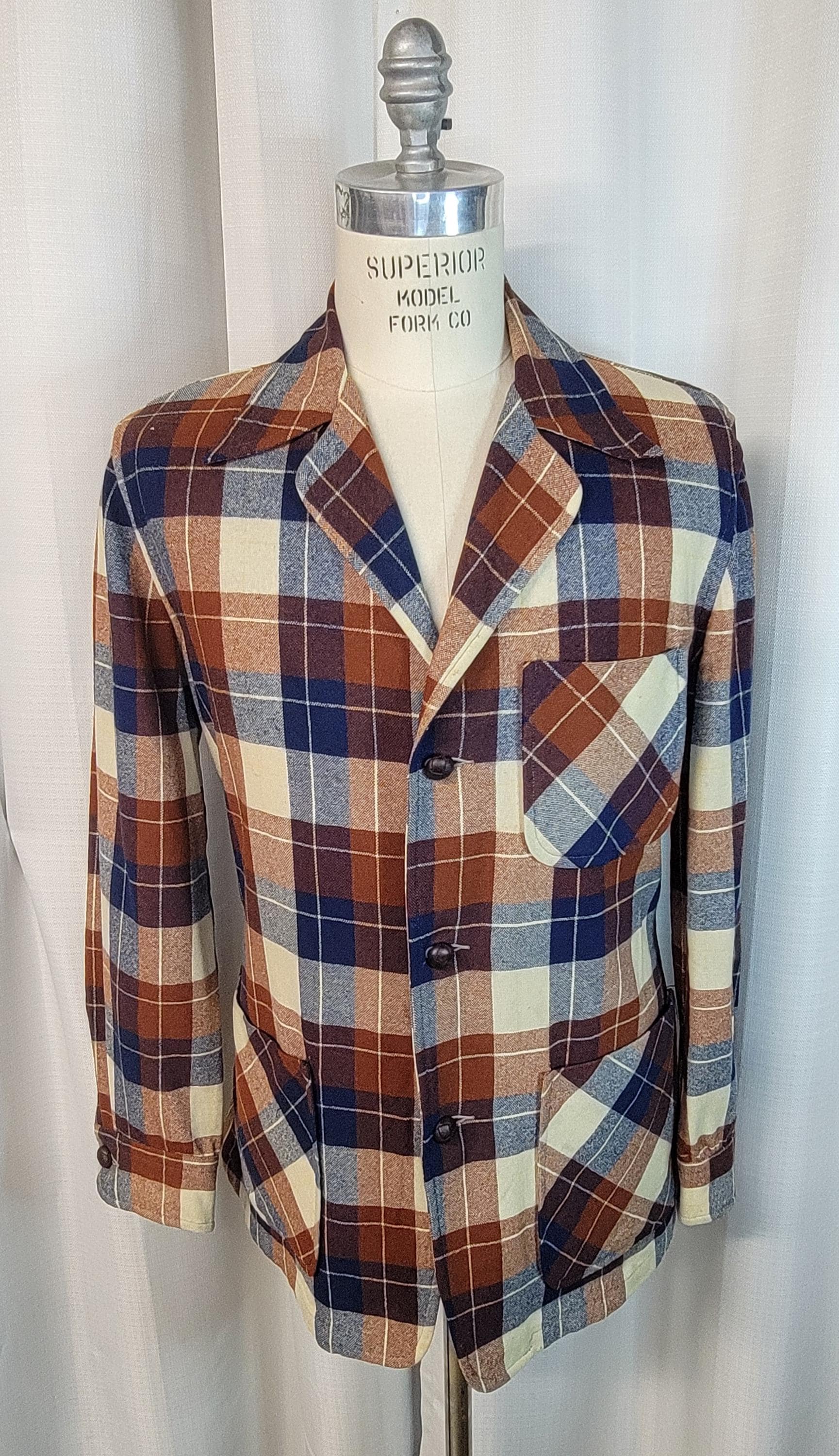 Vintage ~ Mens ~ Pendleton Jacket ~ Incredible ~ Colors Are Cream