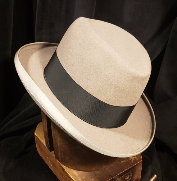 Vintage Mens Grey Gray Bond Hat Homberg 