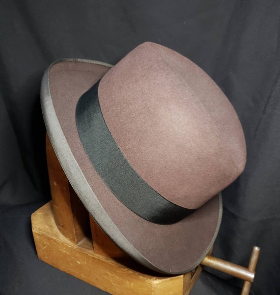 Vintage ~ Men's ~ Borsalino ~ Homberg Hat ~ Attilio ~ Cambini Homburg Hat ~ Deep Plum Brown ~ L@@k 7 1/4