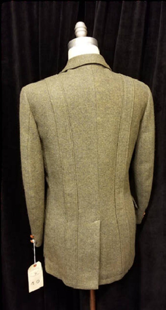 Mens ~ Vintage ~ Norfolk ~ Sport Coat ~ Green ~ P… - image 4