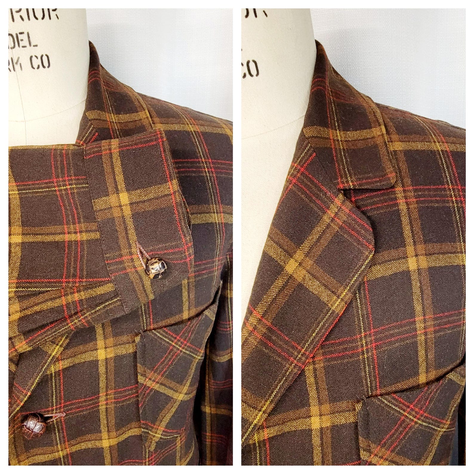 Writer Pendleton Jacket Vintage ~ Mens ~ Pendleton Jacket ~ Incredible ~ Colors Are Brown ~ Red ...