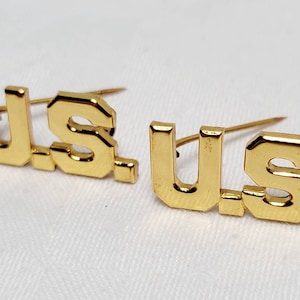 Insignia de oficial de EE. UU. de la Segunda Guerra Mundial, todavía en estado impecable, parte posterior del pin ¡L@@k!