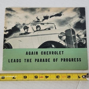 1933 Chevrolet Sales Brouchure All Models and Accessories. Must See!!!