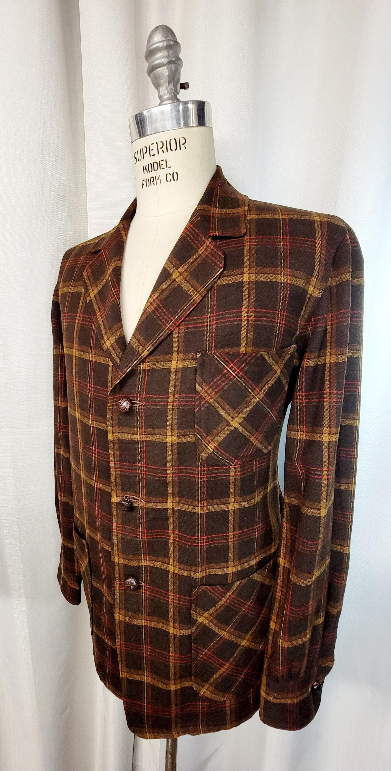 Pendleton Jacket Large Vintage ~ Mens ~ Pendleton Jacket ~ Incredible ~ Colors Are Brown ~ Red ...