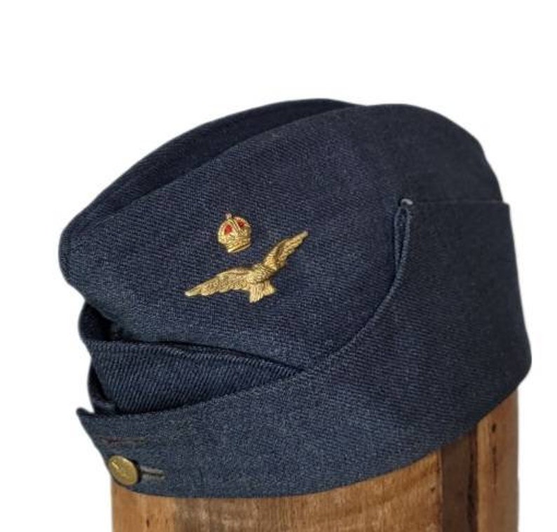 Rcaf Cap WW2 ~ RCAF ~ Royal Canadian ~ Air Force ~ Officers ~ Side Cap ~ 7 1/4 ...