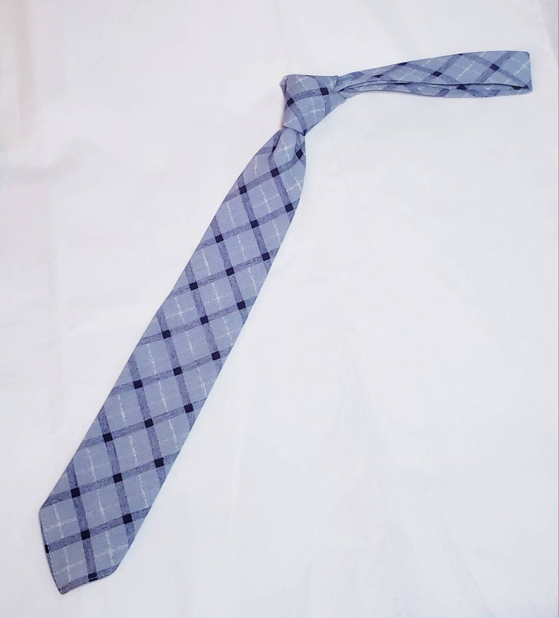 Mens ~ Vintage ~ NOS 4 Fold ~ Palm Beach ~ No Lining ~ Baby Blue ~ Tie ~ by ~ Beau Brummell ~ Goodall Sanford ~ Summer ~L@@k!!!