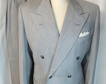 ジャケット・アウター 30s Special Vintage Double Breasted JKT Vintage 30s Blue Button Fly Double Breasted 2- Piece Men's