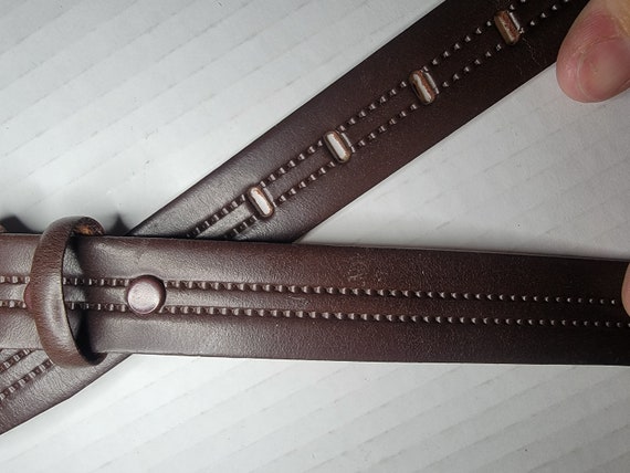 Vintage ~ Men's ~ Leather ~ Paris ~ NOS ~ Belt ~ … - image 3