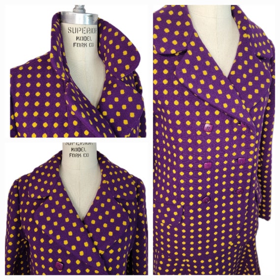 Vintage ~ Womens ~ 1950's ~ 1960's ~ Purple and G… - image 9
