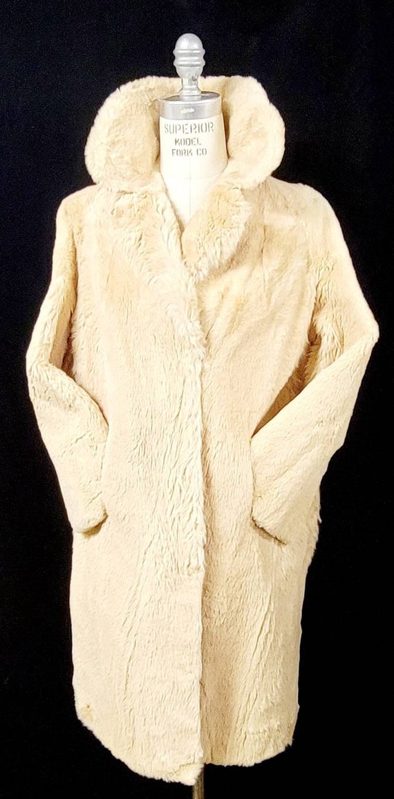 Vintage ~ Women's ~ Kangaroo ~ Fur ~ Coat ~ Pocke… - image 1