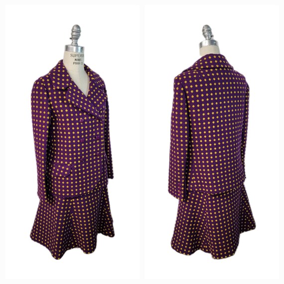 Vintage ~ Womens ~ 1950's ~ 1960's ~ Purple and G… - image 4