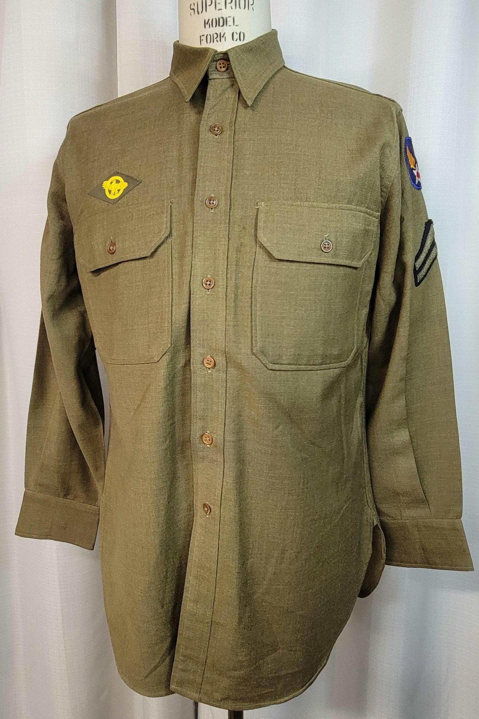 WW2 Nco's Army Air Force USAAF Corporal Uniform Shirt L@@k!!! - Etsy
