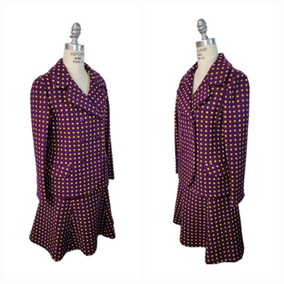 Vintage ~ Womens ~ 1950's ~ 1960's ~ Purple and G… - image 1