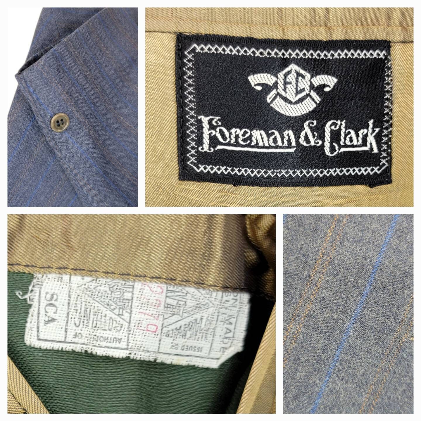 Vintage ~ Mens ~ Suit ~ Blue ~ Striped ~ Big ~ Lapels ~ Zoot