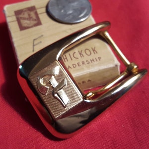 Hickok Belt Makers Vintage 70s Cream Leather Belt Vintage hickok belt - Gem main image 2