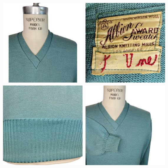 Vintage ~ Men's ~ Albion Knitting Mills ~ Sweater… - image 8