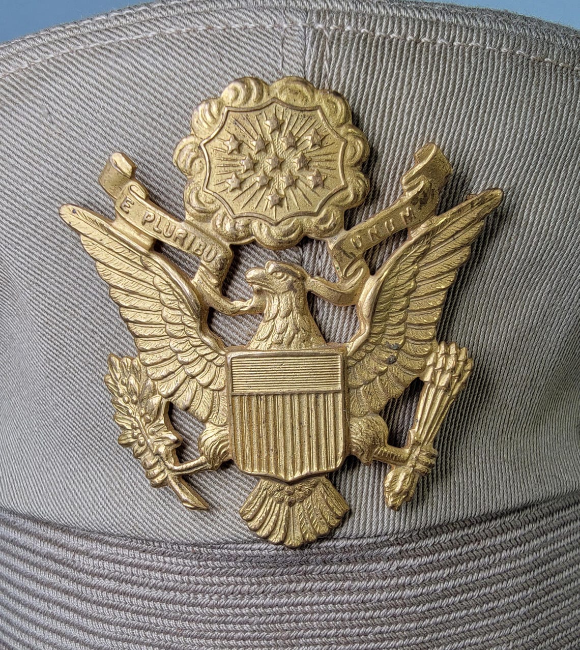 Service Hat Ww2/pre ~ US Army ~ Officers ~ Service ~ Hat ~ Tropical ~ Khaki ~ L@@k ...