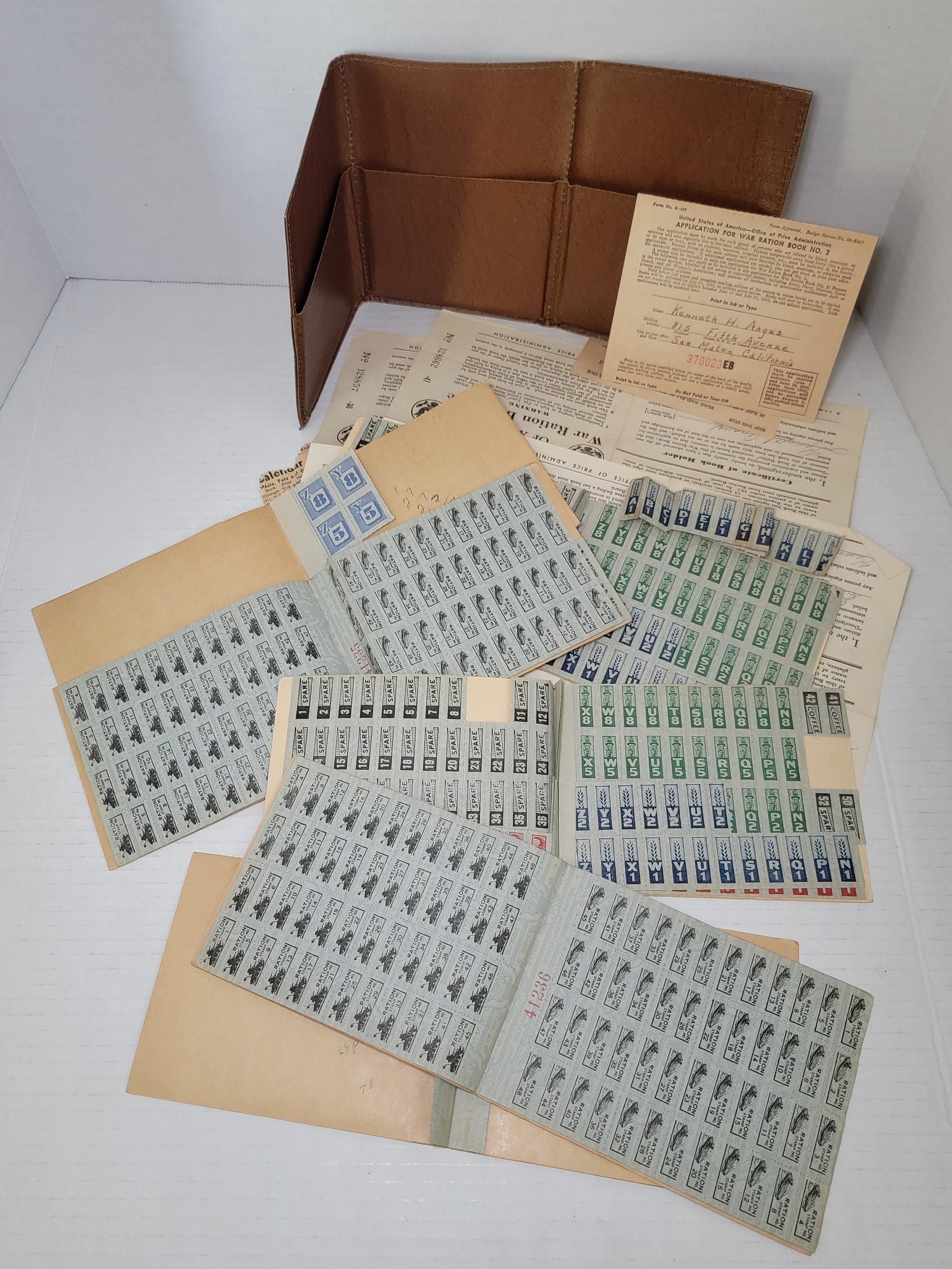 WW2 War Ration Stamps, Gas Mileage Rations, Mileage Rationing, Raz in ...