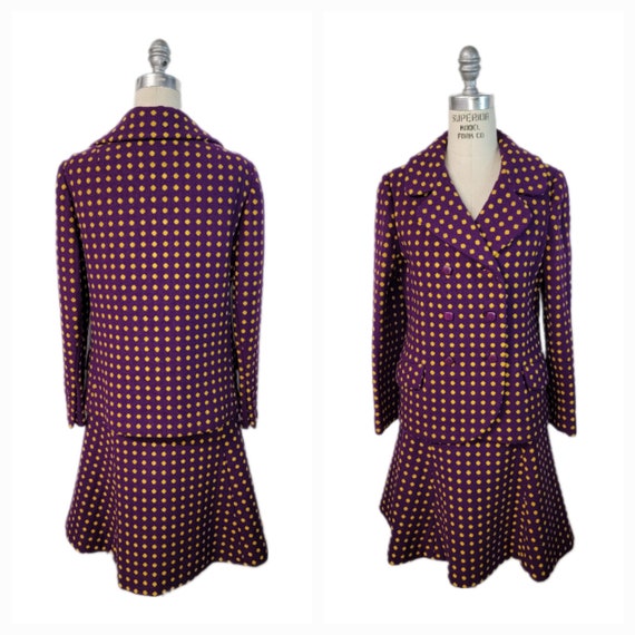 Vintage ~ Womens ~ 1950's ~ 1960's ~ Purple and G… - image 10