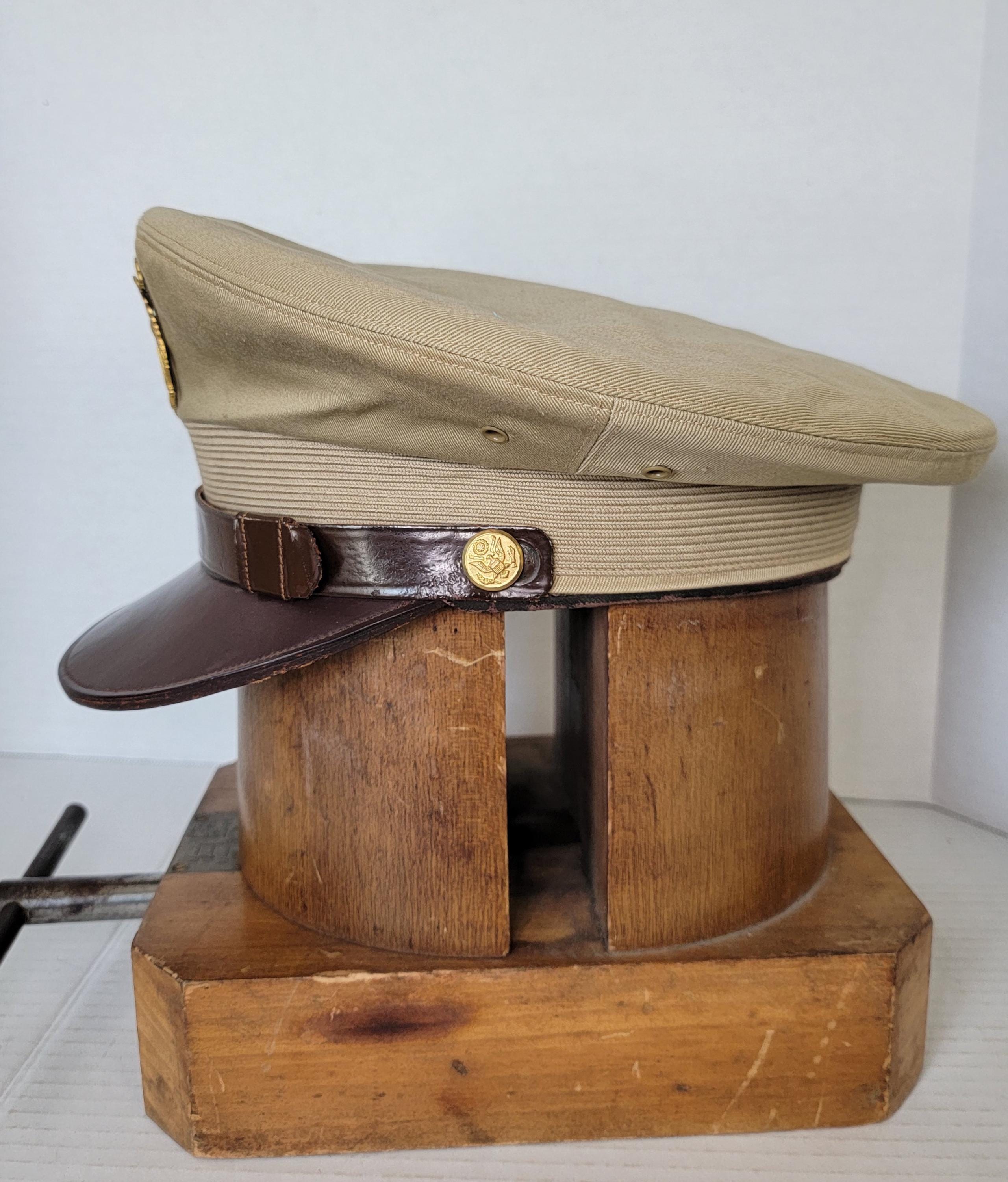 Service Hat Ww2/pre ~ US Army ~ Officers ~ Service ~ Hat ~ Tropical ~ Khaki ~ L@@k ...