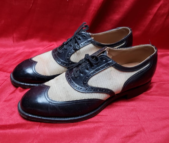 Mens 50s Vintage Black Mesh Wingtip Dress Shoes, Freeman NOS – The Hip  Zipper Nashville