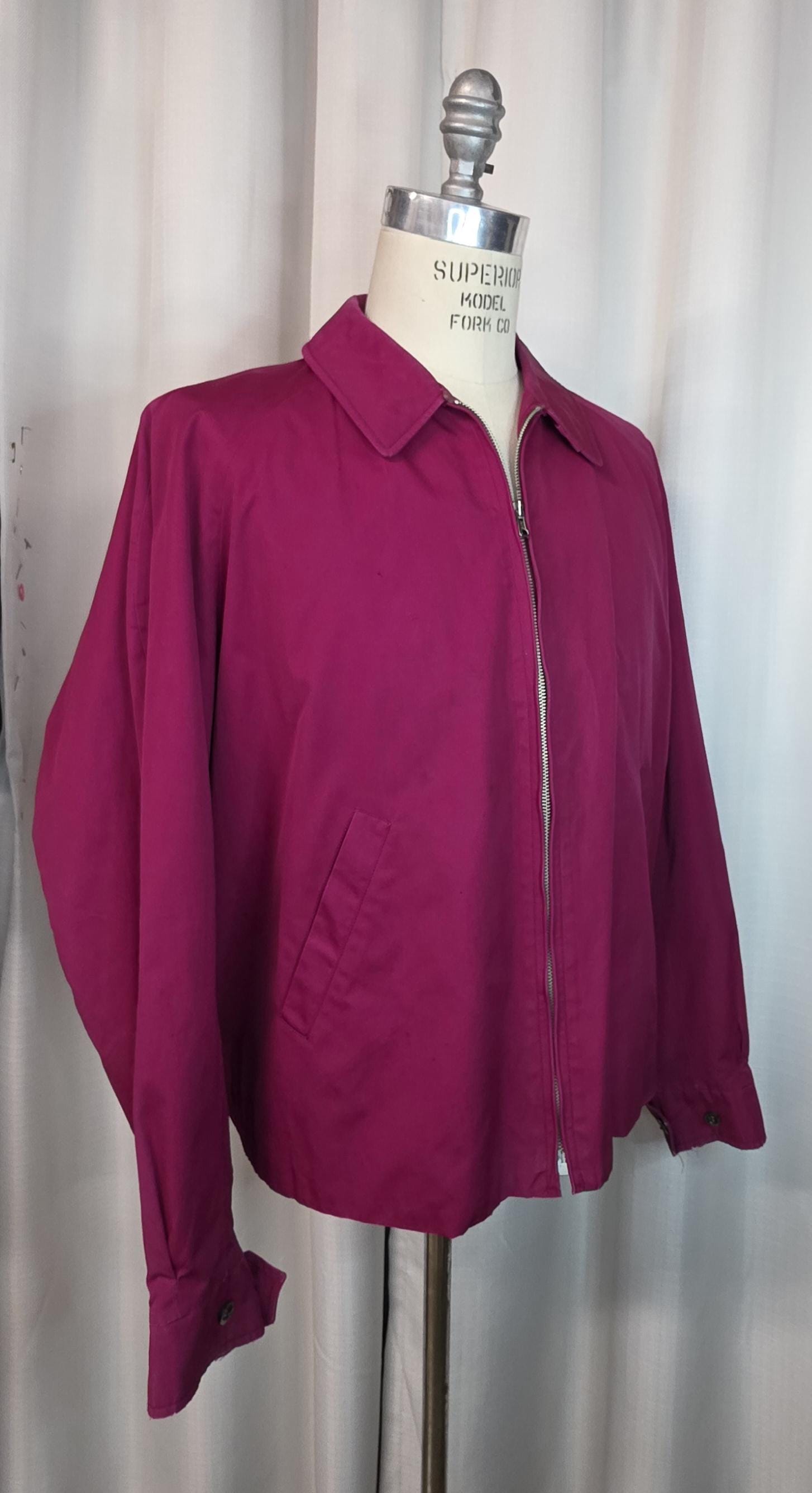 Vintage Aquascutum Raspberry Windbreaker Jacket, Aqua 5 (size 48 